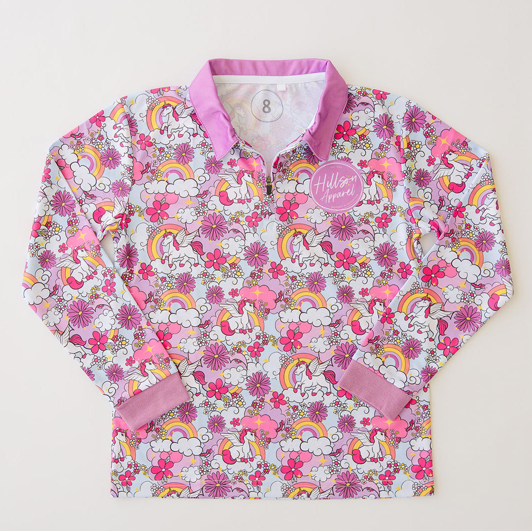 RAINBOW UNICORN Kids' Fishing Shirt