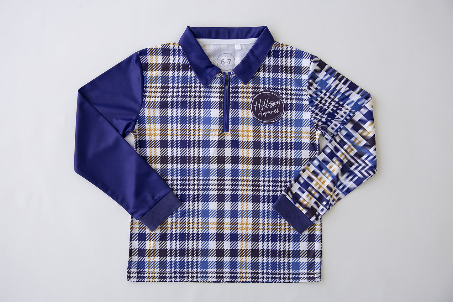 BLUE PLAID Kids' Fishing Shirt