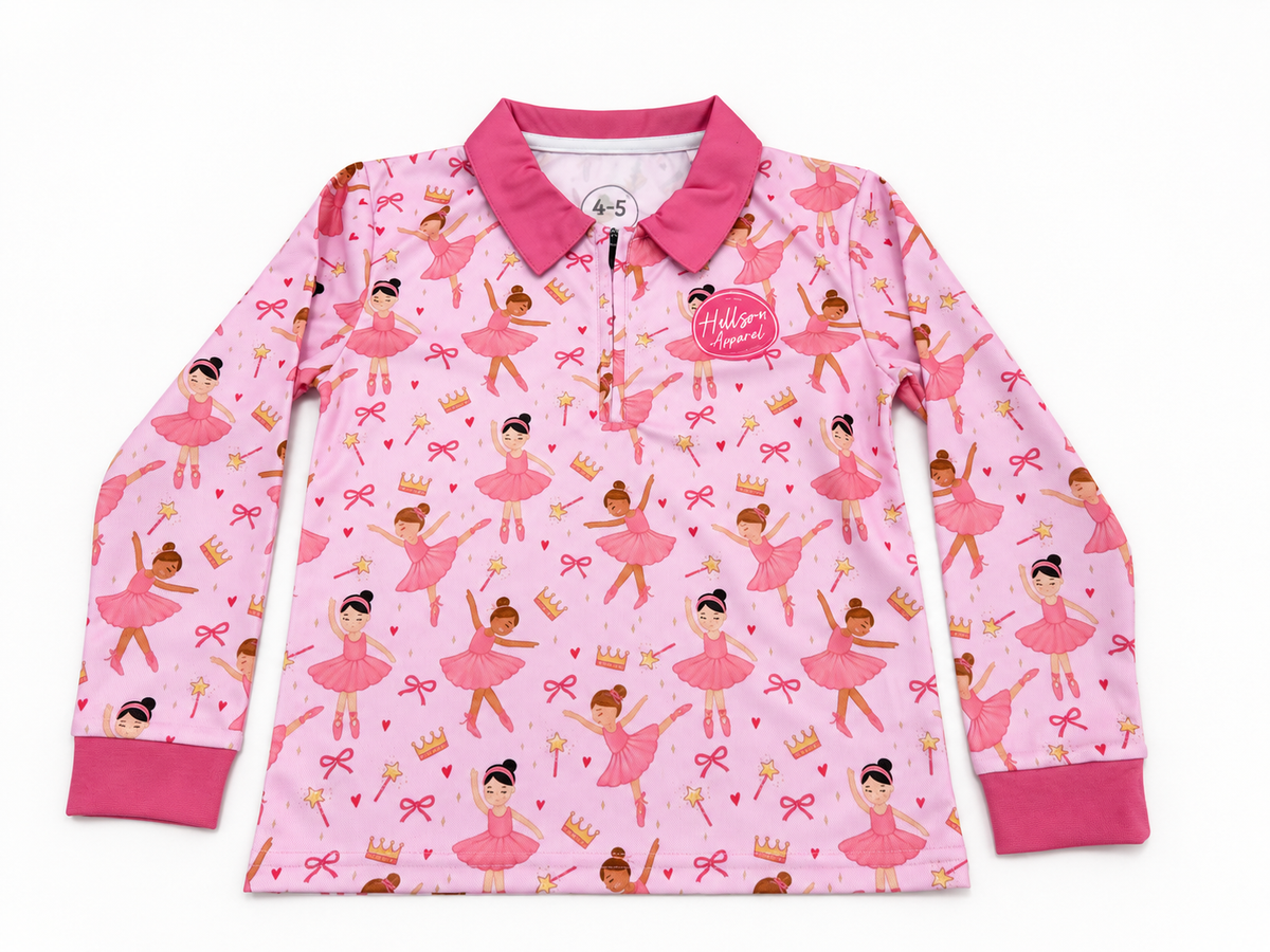 (PRE ORDER) Ballerina Baby Fishing Romper