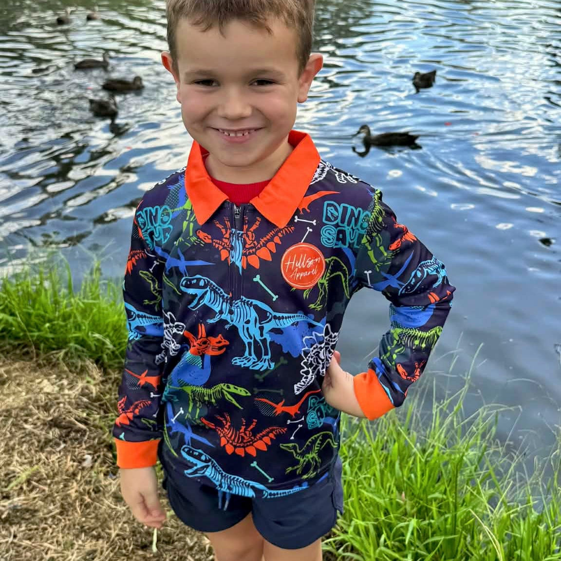 Kids' Dino Rampage Fishing Shirt