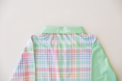 GREEN PLAID Kids' Fishing Shirt