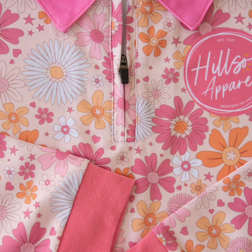 SPRING FLORAL Kids' Fishing Shirt