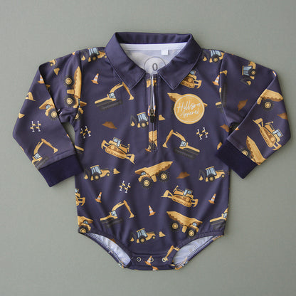 DIGGER Baby Fishing Romper