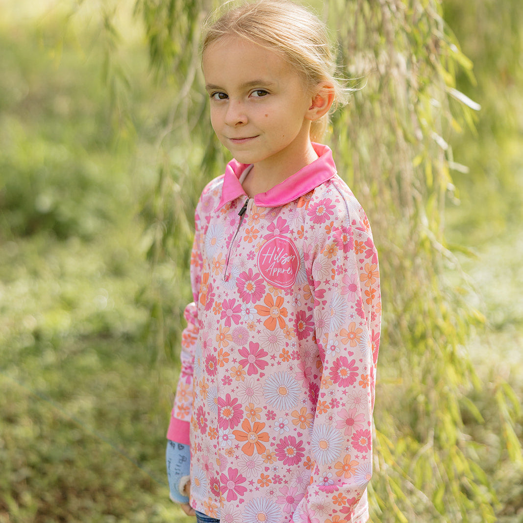 SPRING FLORAL Kids' Fishing Shirt