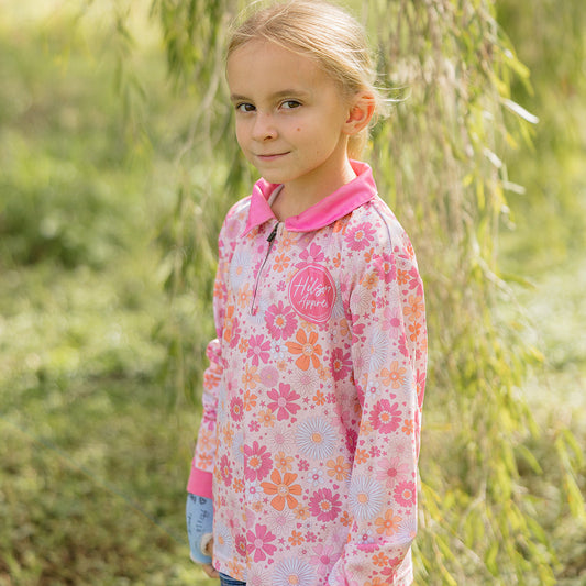 SPRING FLORAL Kids' Fishing Shirt