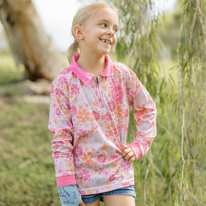 SPRING FLORAL Kids' Fishing Shirt