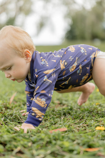 DIGGER Baby Fishing Romper