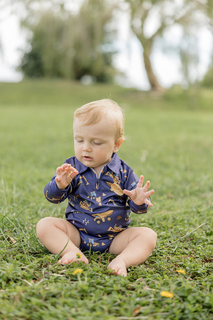 DIGGER Baby Fishing Romper