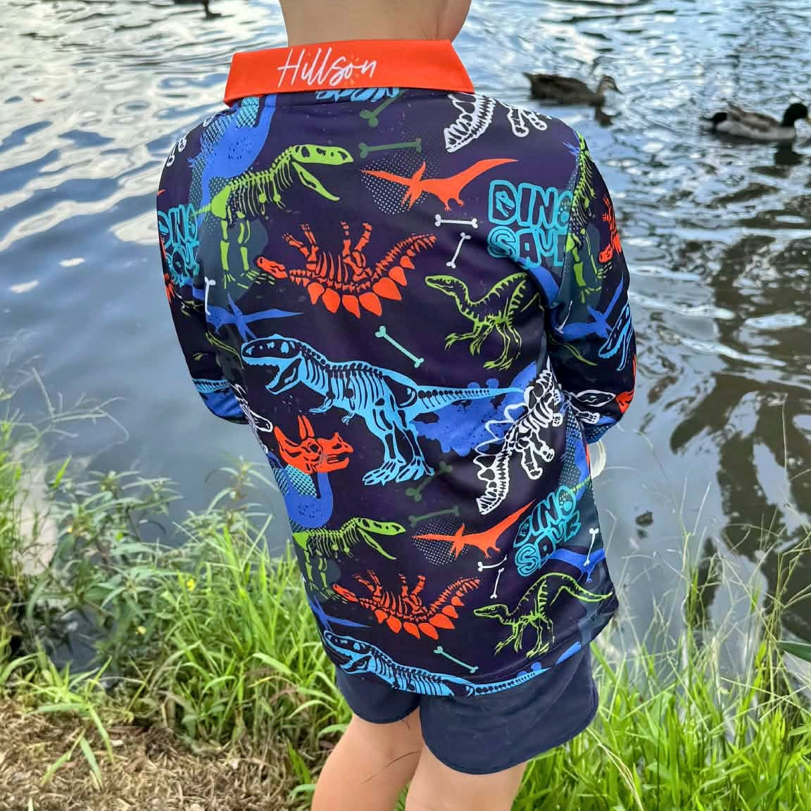 Kids' Dino Rampage Fishing Shirt