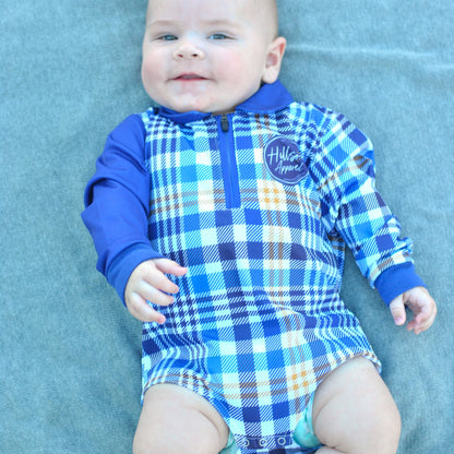 The BLUE PLAID Romper