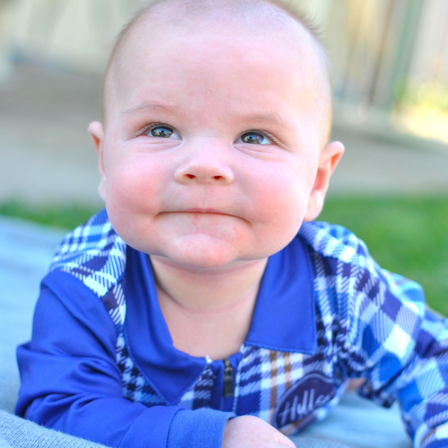 The BLUE PLAID Romper