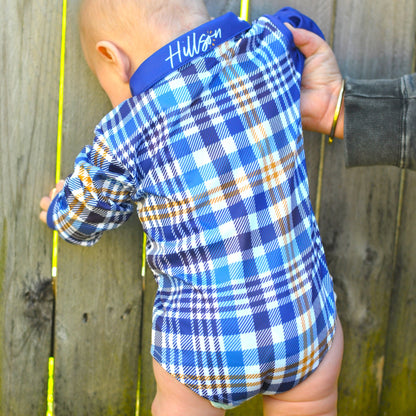 The BLUE PLAID Romper