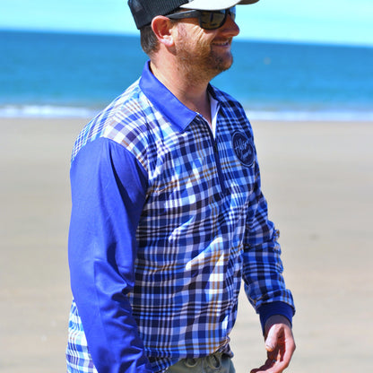 Men's BLUE PLAID Shirt