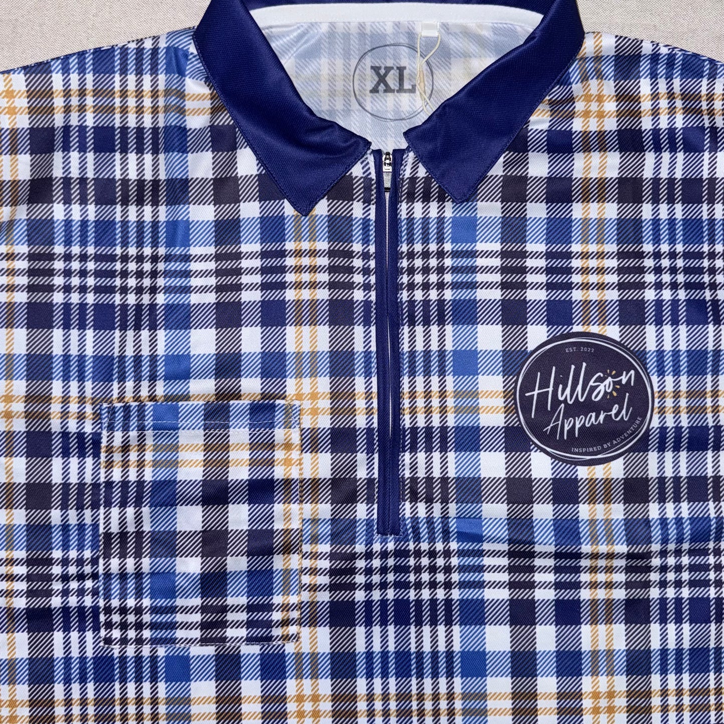 BLUE PLAID Men's Fishing Shirt - Limited Pocket Release