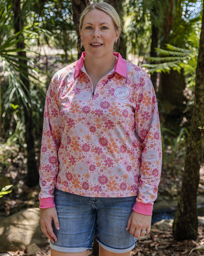 OLD LOGO - Women's SPRING FLORAL Fishing Shirt