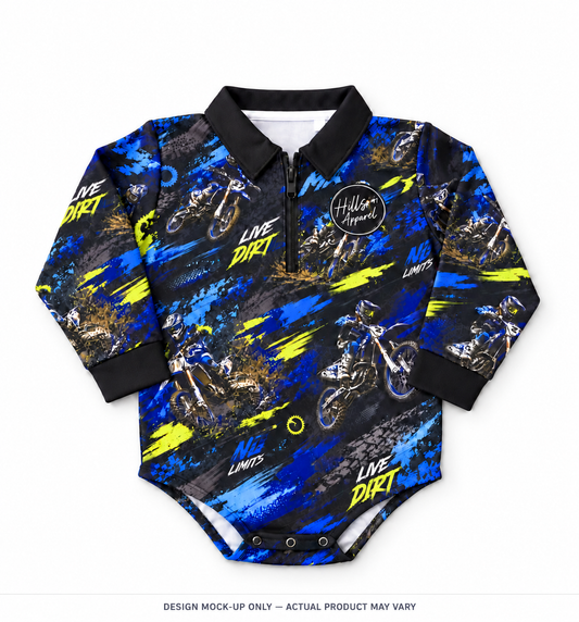 (PRE ORDER) Motorbike Baby Fishing Romper