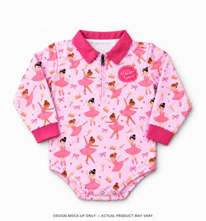 (PRE ORDER) Ballerina Baby Fishing Romper